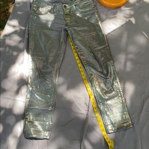 AG super skinny jeans in silver